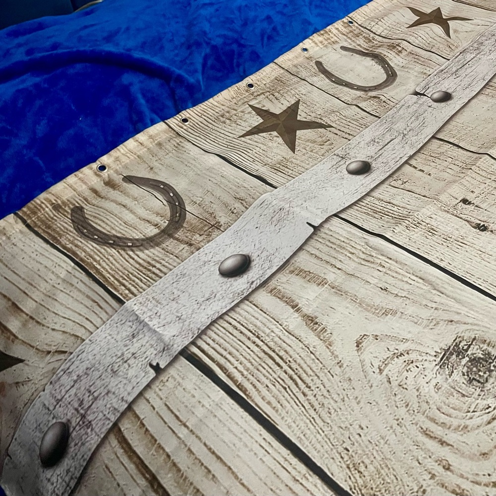 Rustic Horseshoe Shower Curtain - Picture 5 of 7